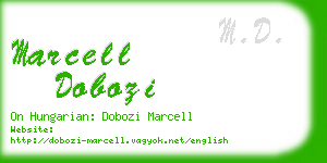 marcell dobozi business card